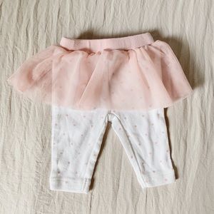 Carter’s Baby Girl Tutu Ruffle Skirt Leggings • Newborn Pantskirt Pink Polkadot